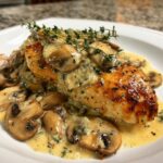 Chicken with creamy mushroom sauce
