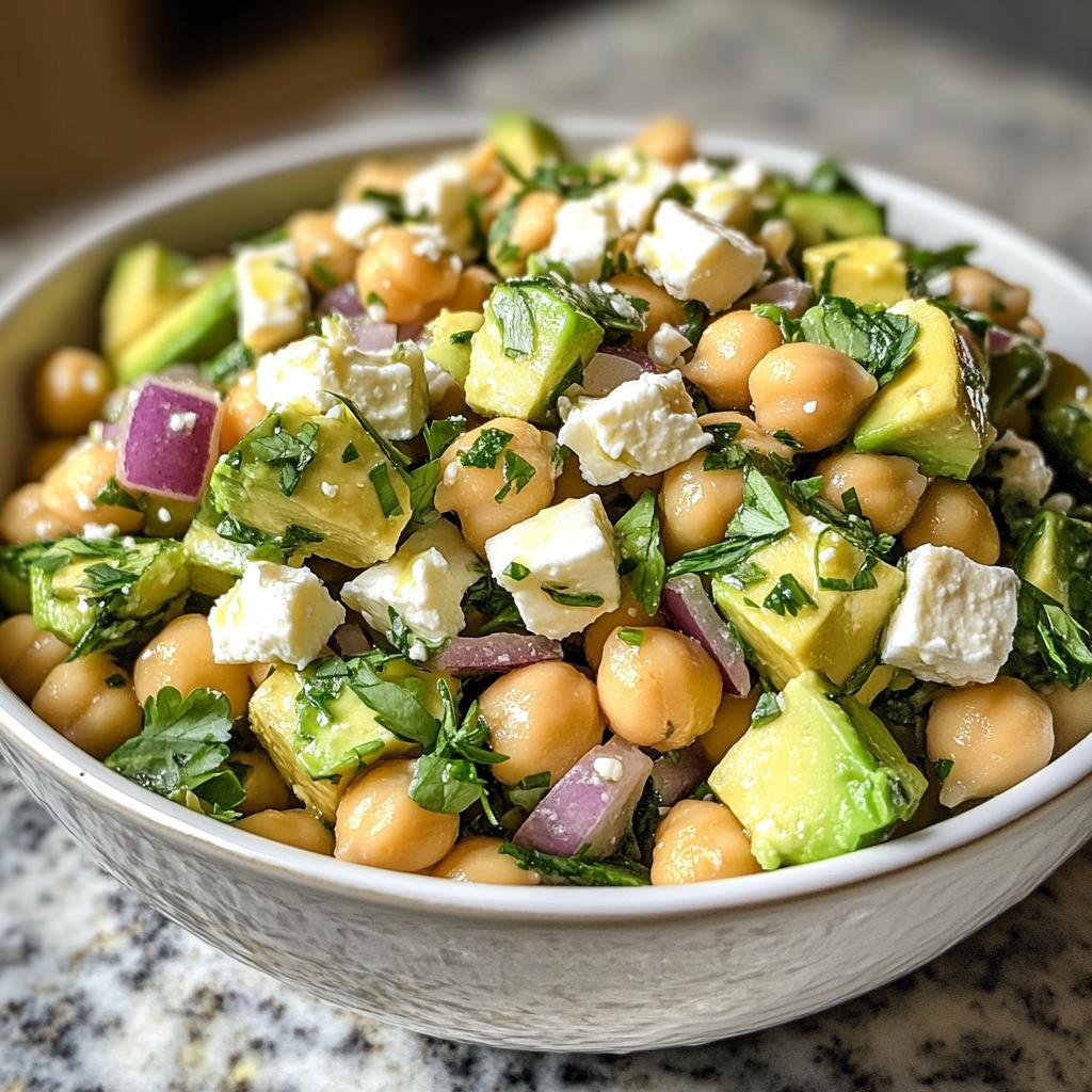 Chickpea, Feta, and Avocado Salad