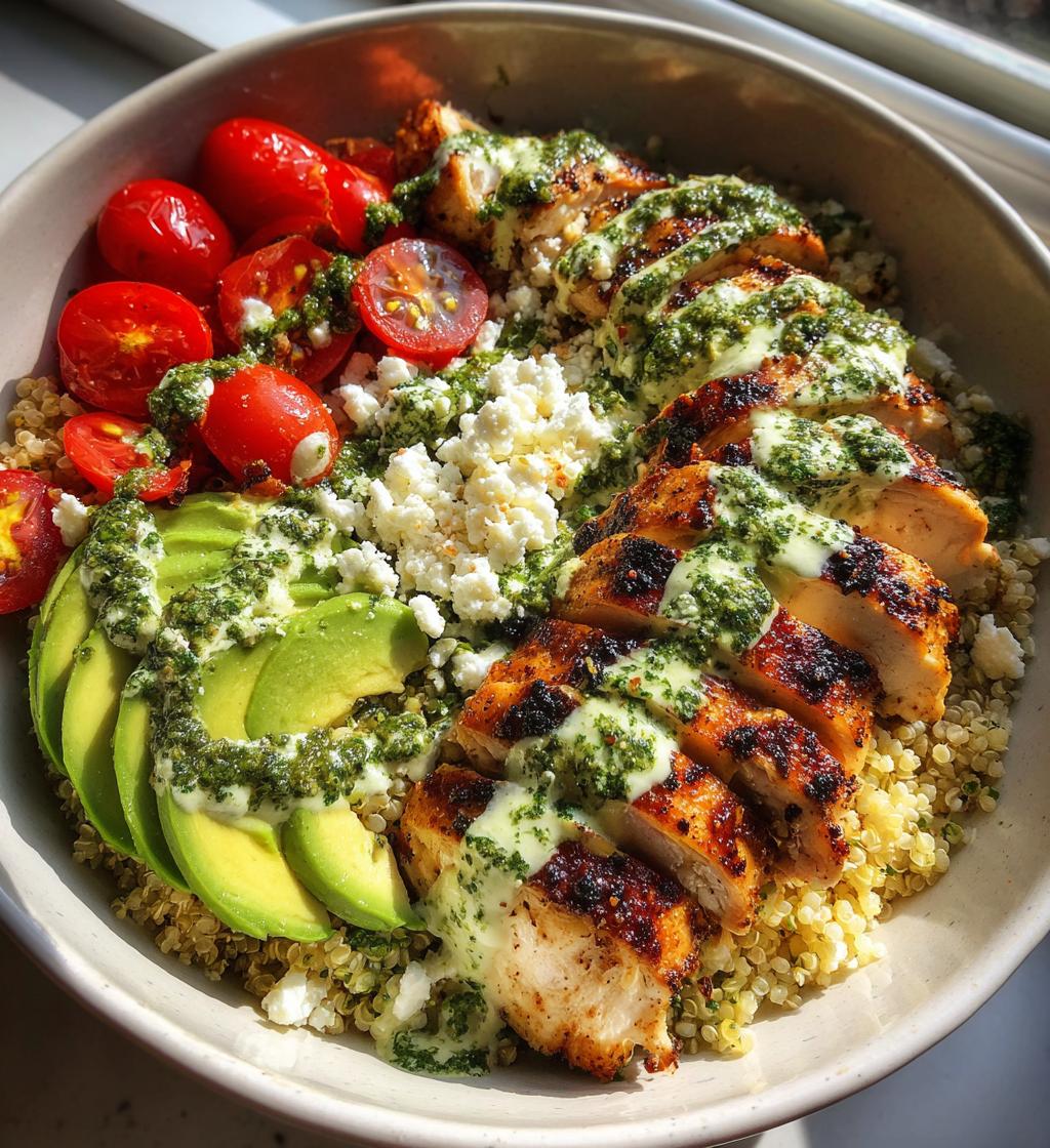 Chimichurri Grilled Chicken Bowl with Garlic Sauce - detail 1