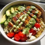Chimichurri Grilled Chicken Bowl with Garlic Sauce