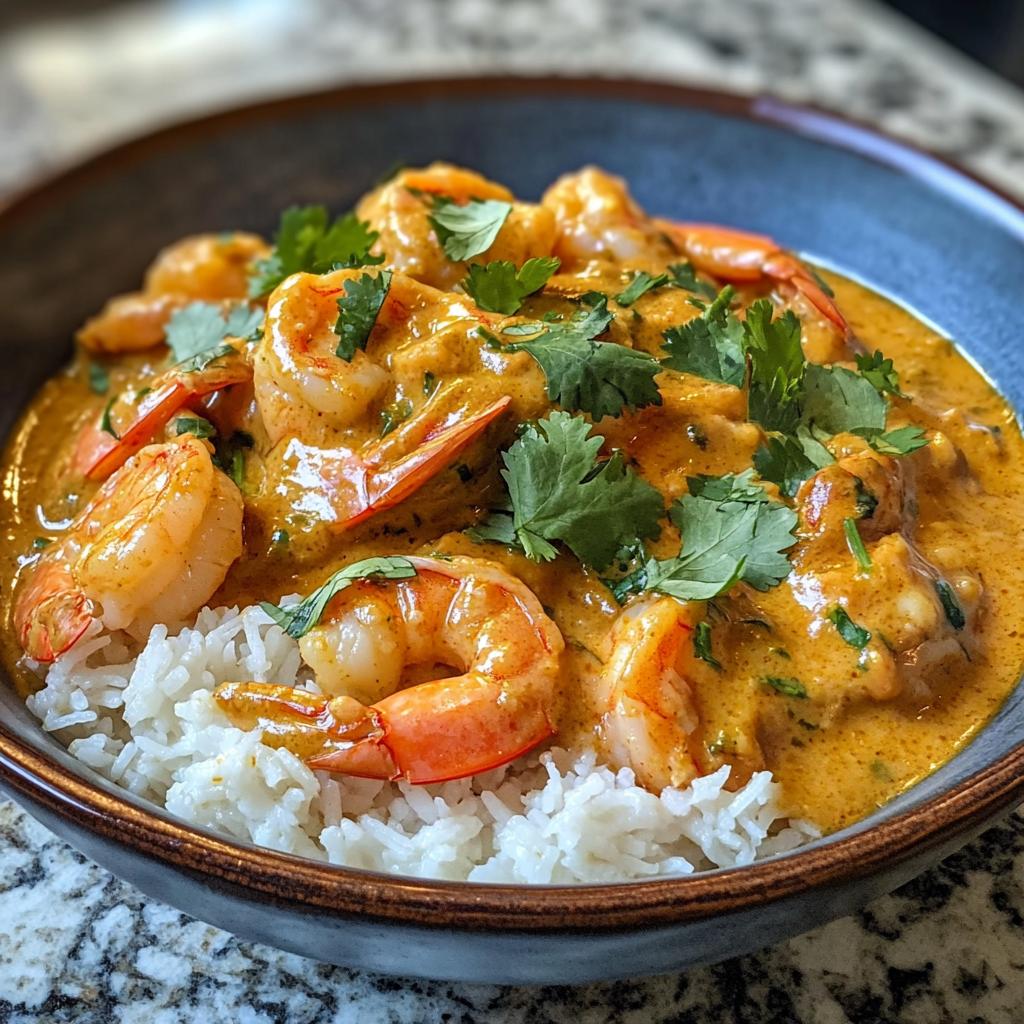 Creamy Coconut Curry with Shrimp and Fragrant Jasmine Rice