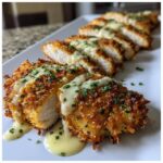 Crispy Parmesan Chicken with Rich Garlic Sauce