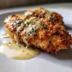 Crispy Parmesan Chicken with a Dreamy Garlic Cream Sauce
