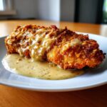 Crispy chicken in a creamy Dijon mustard sauce
