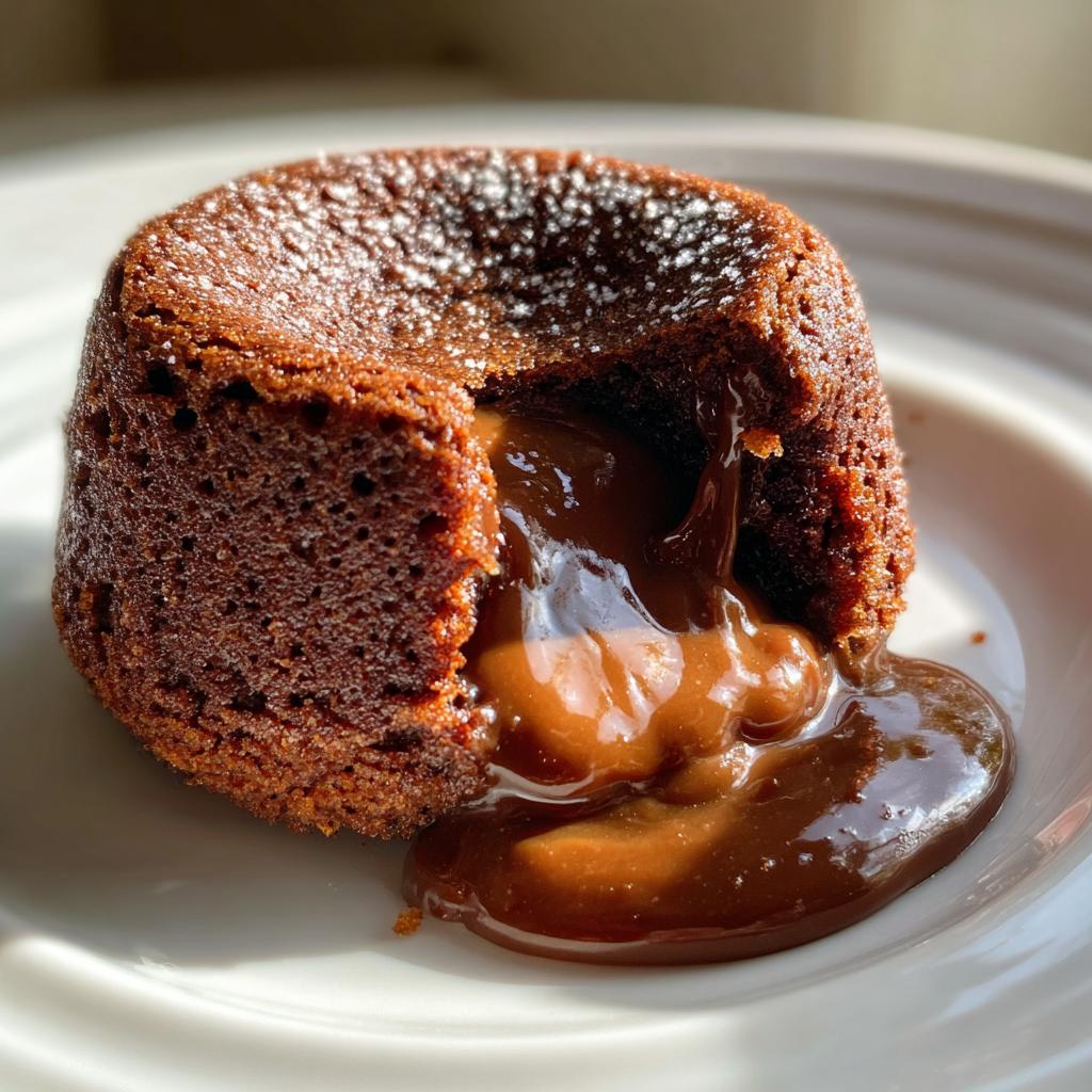 Decadent Peanut‑Butter Chocolate Lava Cakes – Gooey Center!