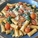 Delicious Spinach Tomato Pasta