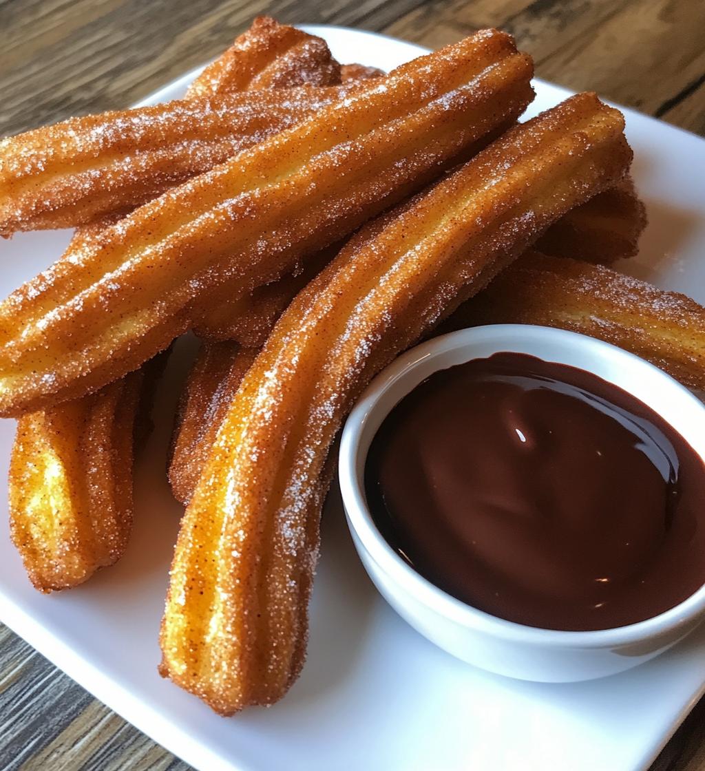 Easy Homemade Churros with Chocolate Sauce - detail 1
