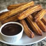 Easy Homemade Churros with Chocolate Sauce