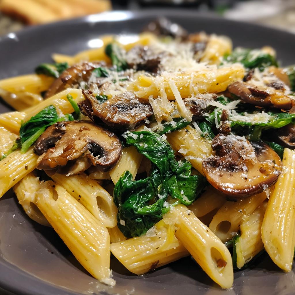 Easy Spinach Mushroom Pasta Recipe You'll Love!