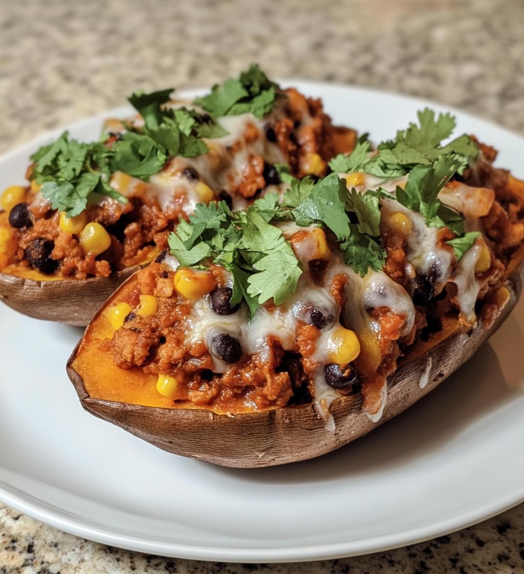 Enchilada Stuffed Sweet Potatoes