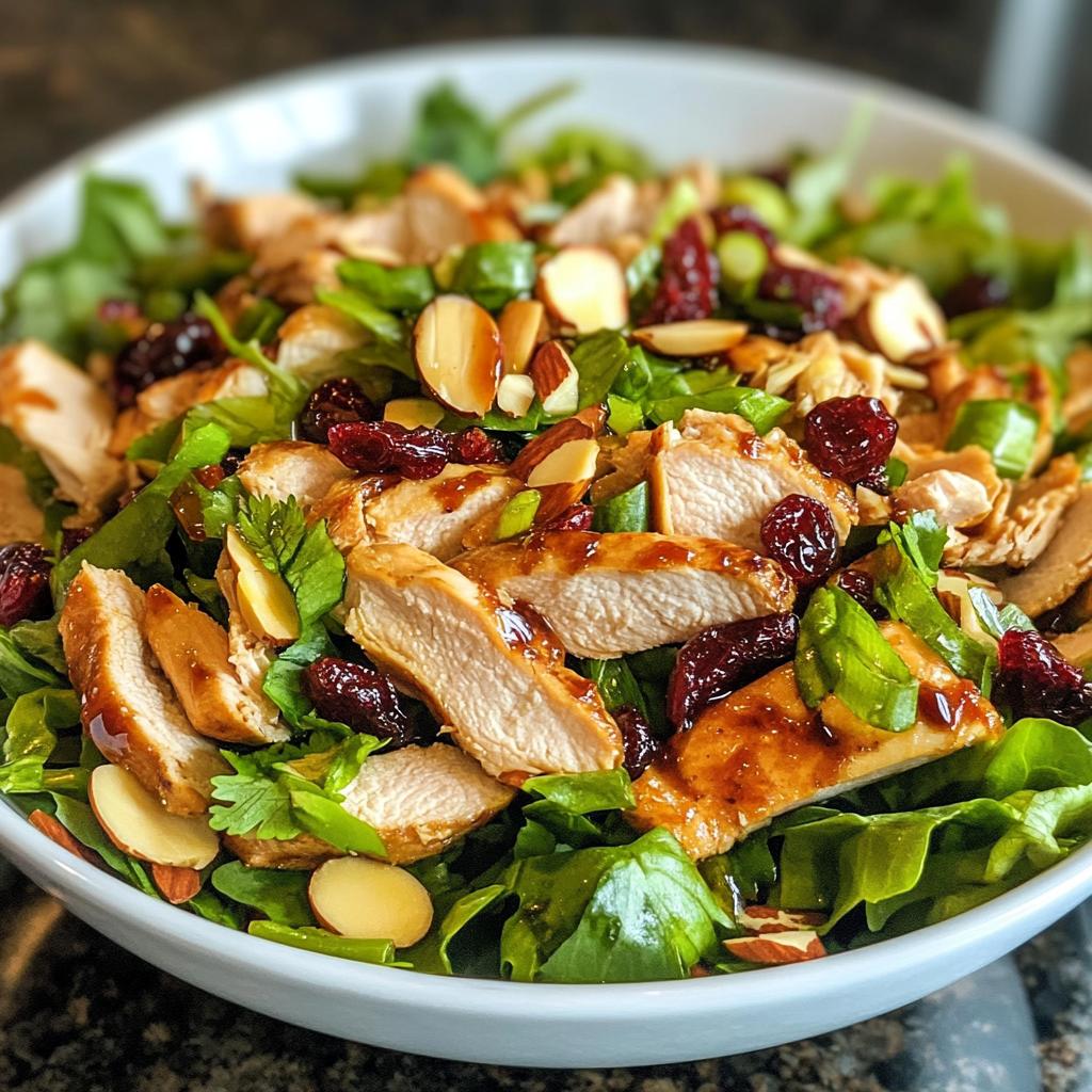 Exotic chicken cranberry salad with an Asian twist