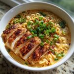 Fiery Chicken Ramen with Creamy Garlic Sauce