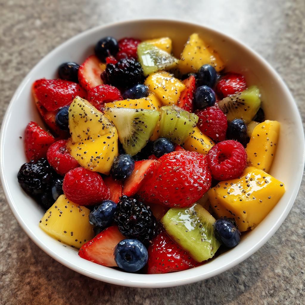 Fresh Fruit Salad with Honey-Lime Poppy Seed Dressing, perfect Easter Salad Recipe