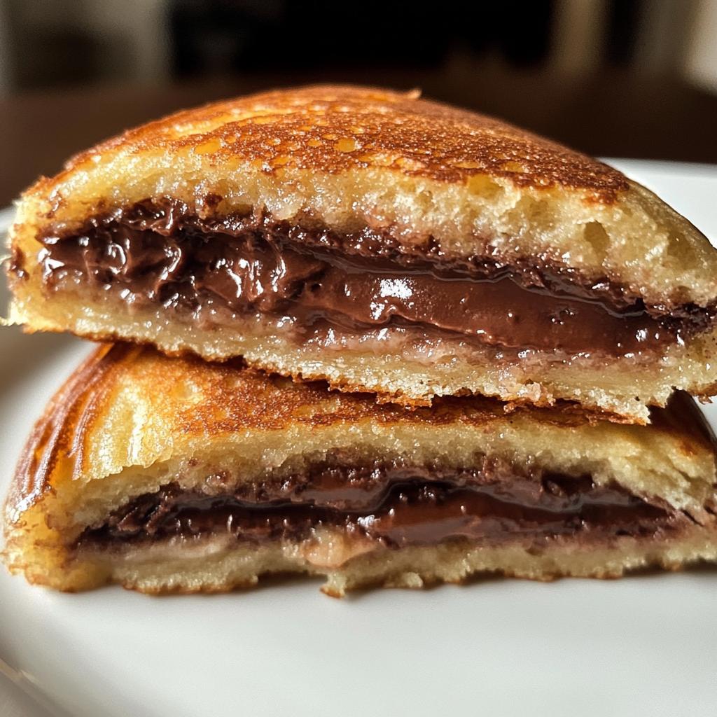 Fried Nutella Pancake Sandwich Recipe - Bake with Shivesh