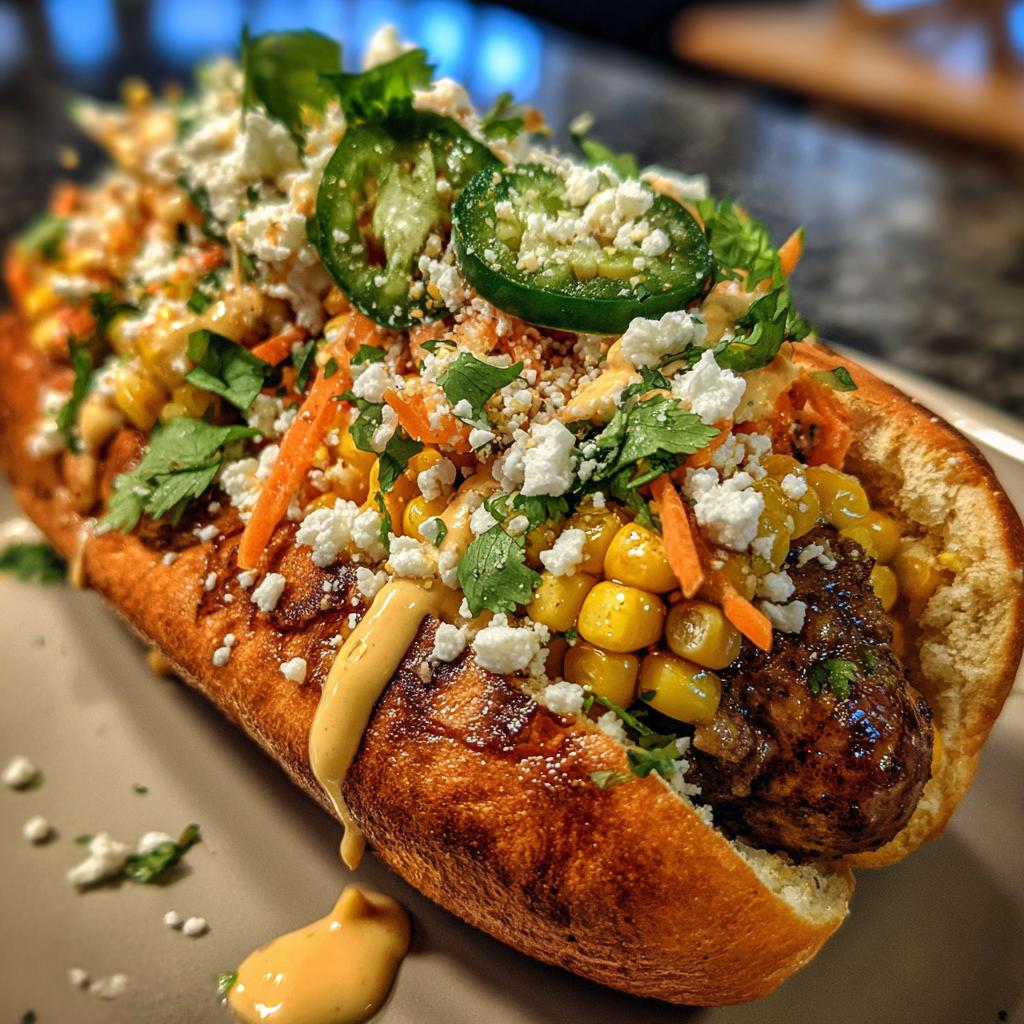 Fusion Elote Banh Mi Hot Dogs