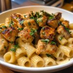 Garlic Butter Chicken Bites with Creamy Pasta