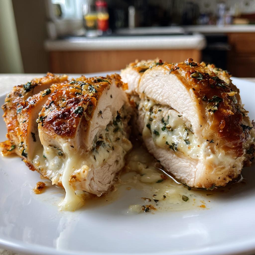 Garlic Butter Stuffed Chicken Breast