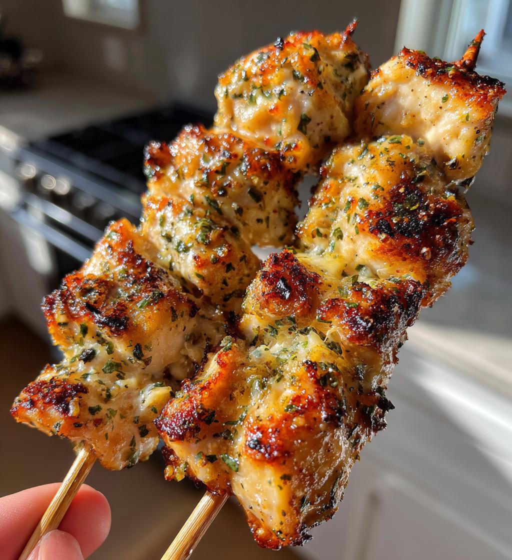 Garlic Parmesan Chicken Skewers Recipe: Juicy, Easy & Delicious!