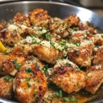 Garlic butter chicken bites with lemon parmesan