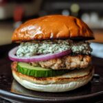 Greek Chicken Burgers with Tzatziki