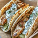 Greek Chicken Gyros with Homemade Tzatziki!