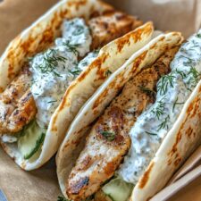 Greek Chicken Gyros with 30-Minute Homemade Tzatziki Magic