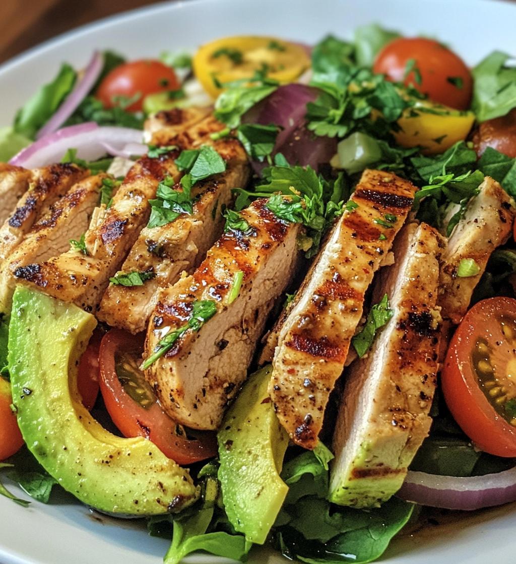 Grilled Chicken Avocado Salad