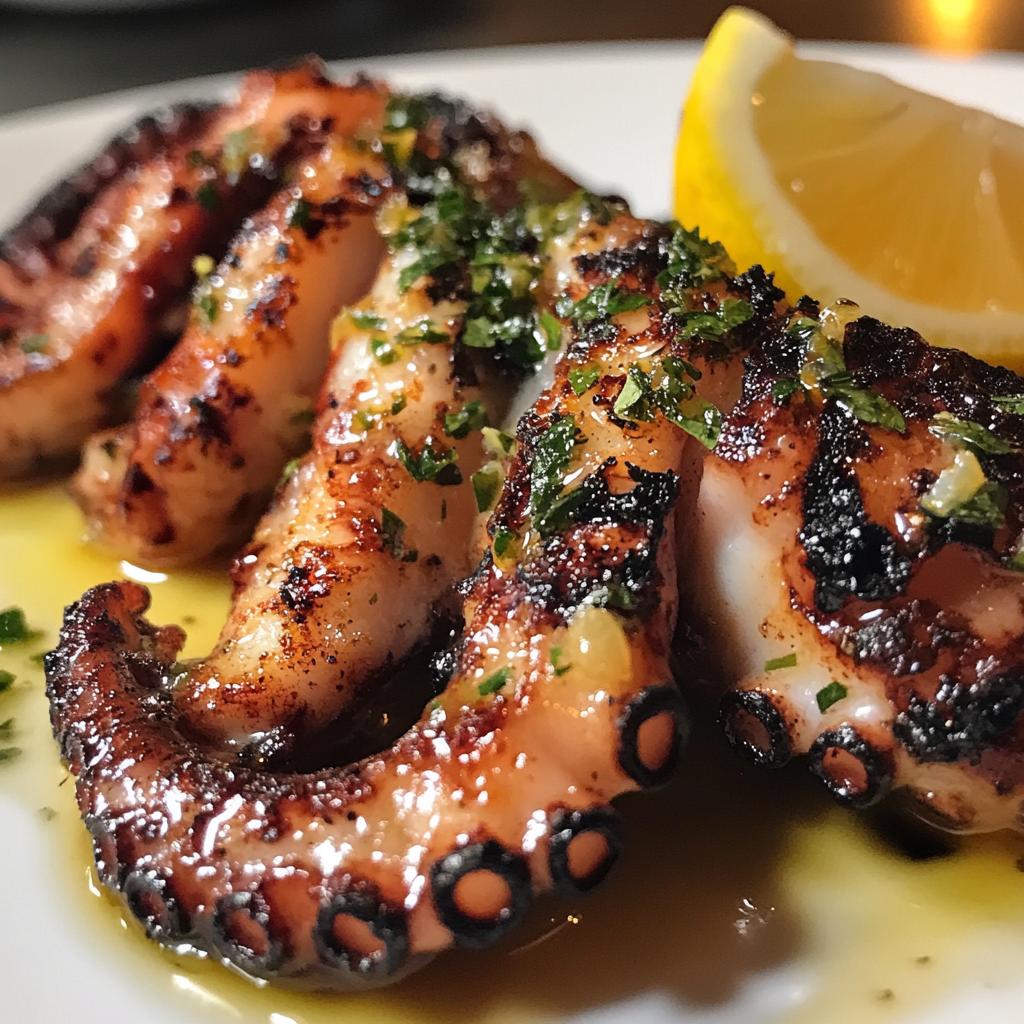 Grilled Octopus with Lemon and Oregano