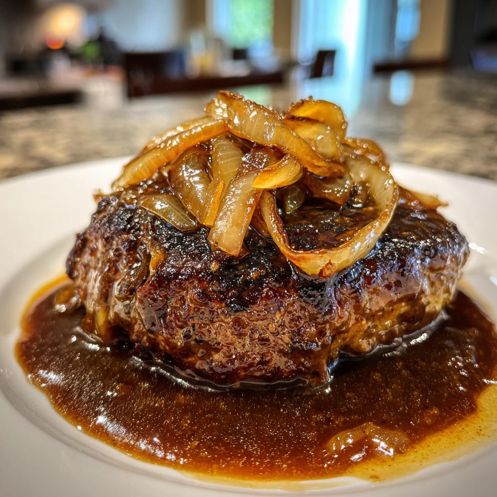 Hamburger Steak with Onions and Gravy Recipe - detail 1