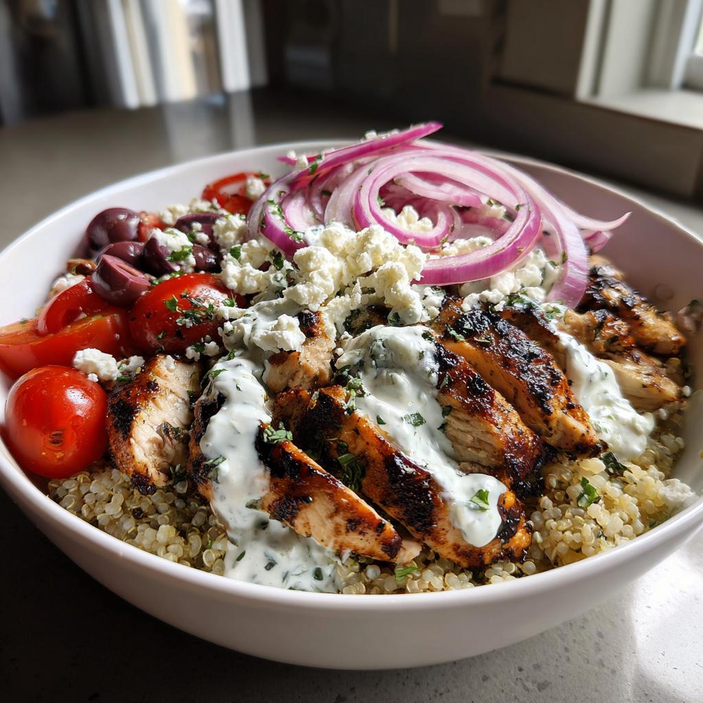 Healthy Greek Chicken Tzatziki Bowls Fun Recipe