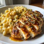 High-Protein Honey Garlic Butter Chicken with Mac & Cheese