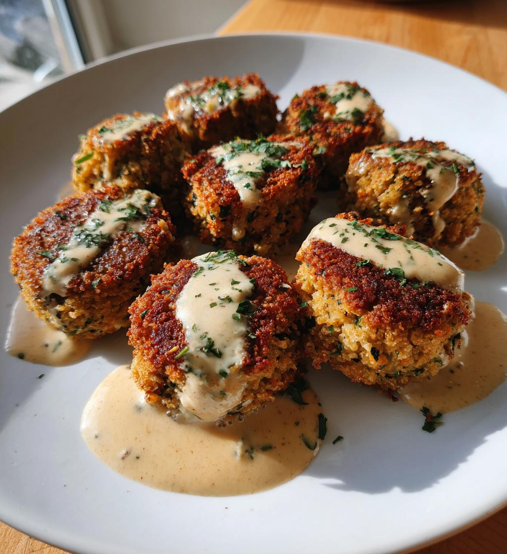 Homemade Falafel with Tahini Sauce - detail 1