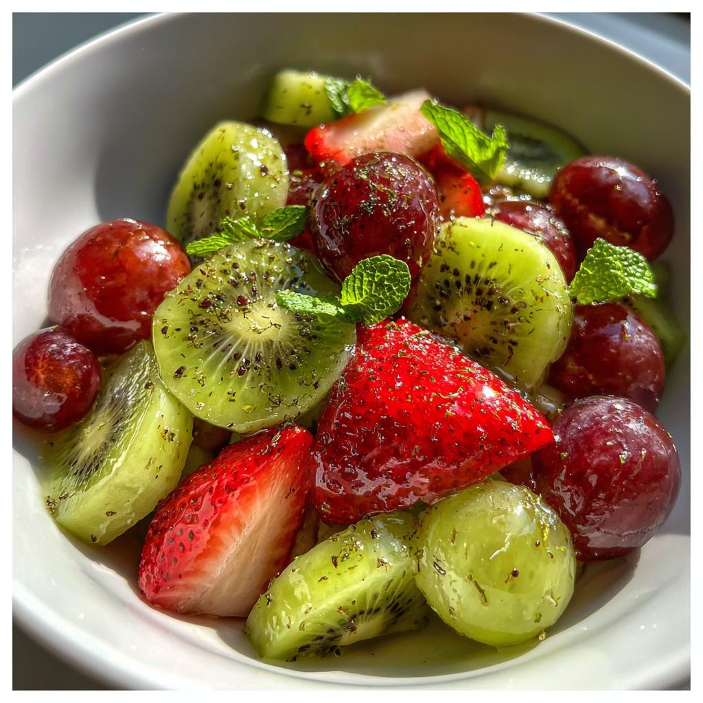 Kiwi, Strawberry & Grape Salad - detail 1