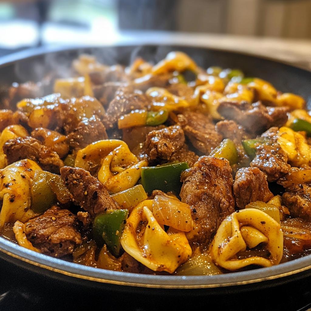 Kryddig Cheesesteak Tortellini som imponerar!