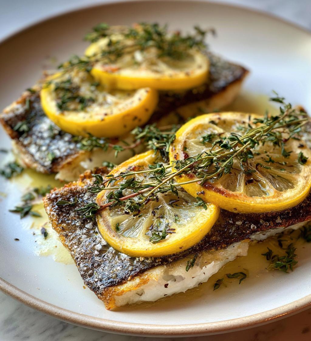 Lemon and Thyme Roasted Sea Bass