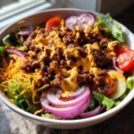 Low-Carb Burger Salad with Creamy Special Sauce
