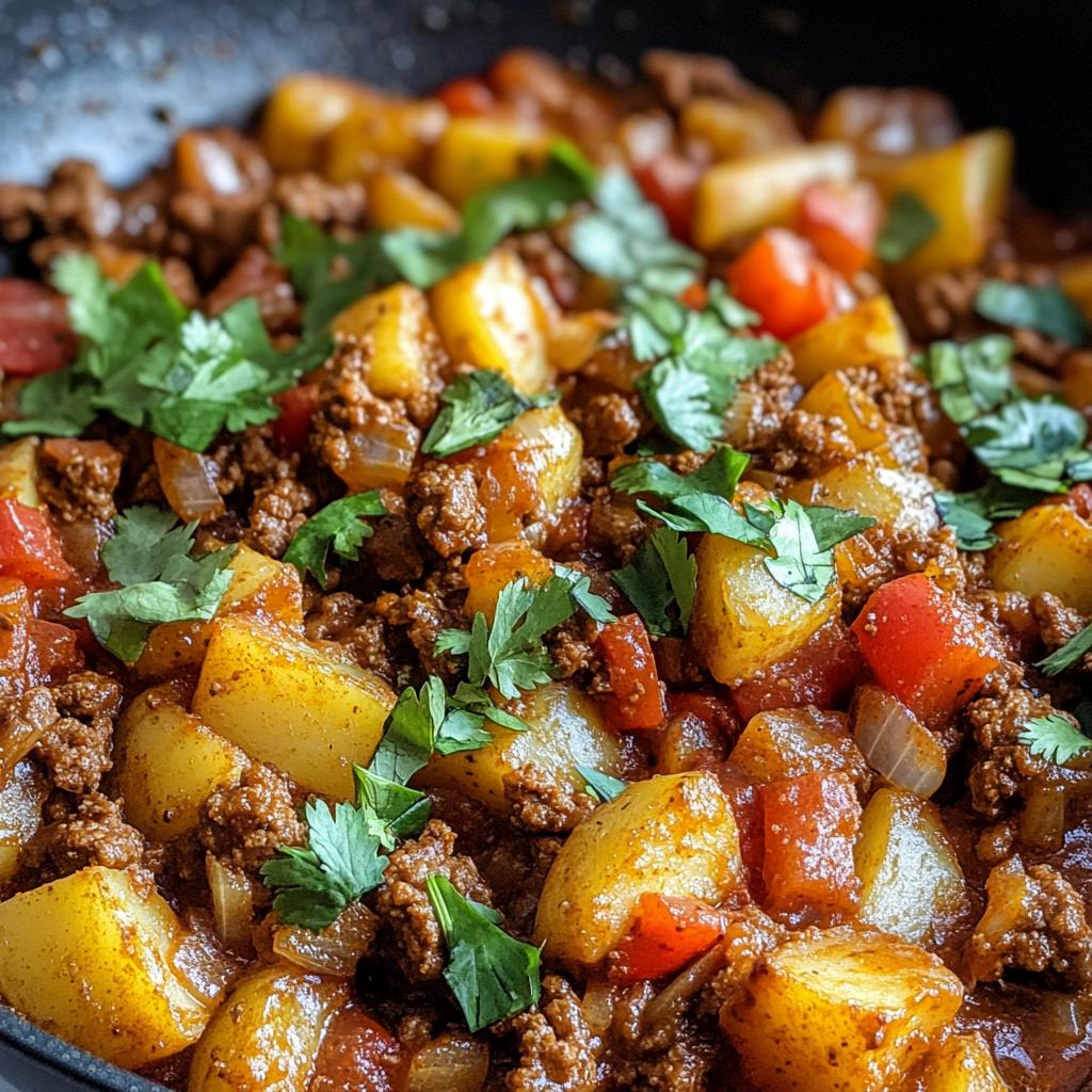 Mexikanische Hackfleisch-Pfanne mit Kartoffeln
