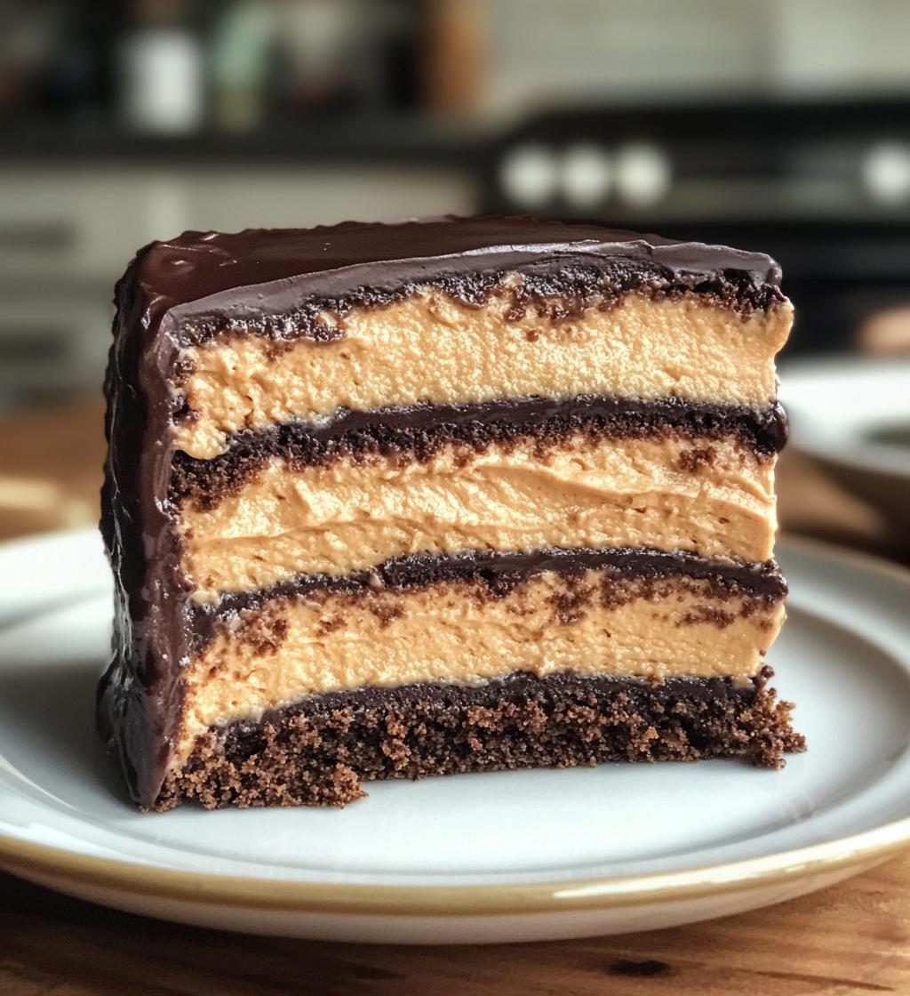 No-Bake Chocolate Peanut Butter Cake