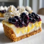 No-Bake Lemon dazzling Blueberry cream Cake