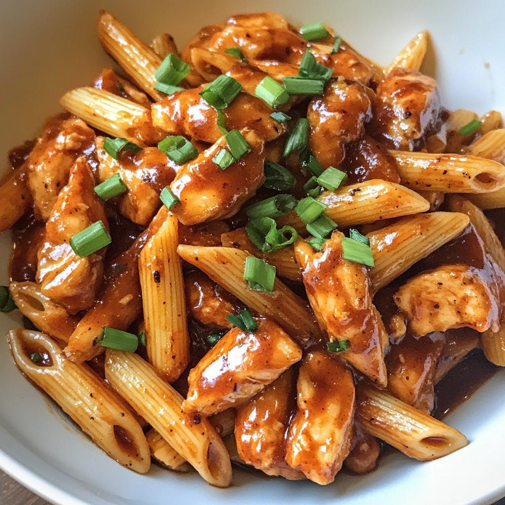 One-Pan Tangy Honey BBQ Chicken Penne