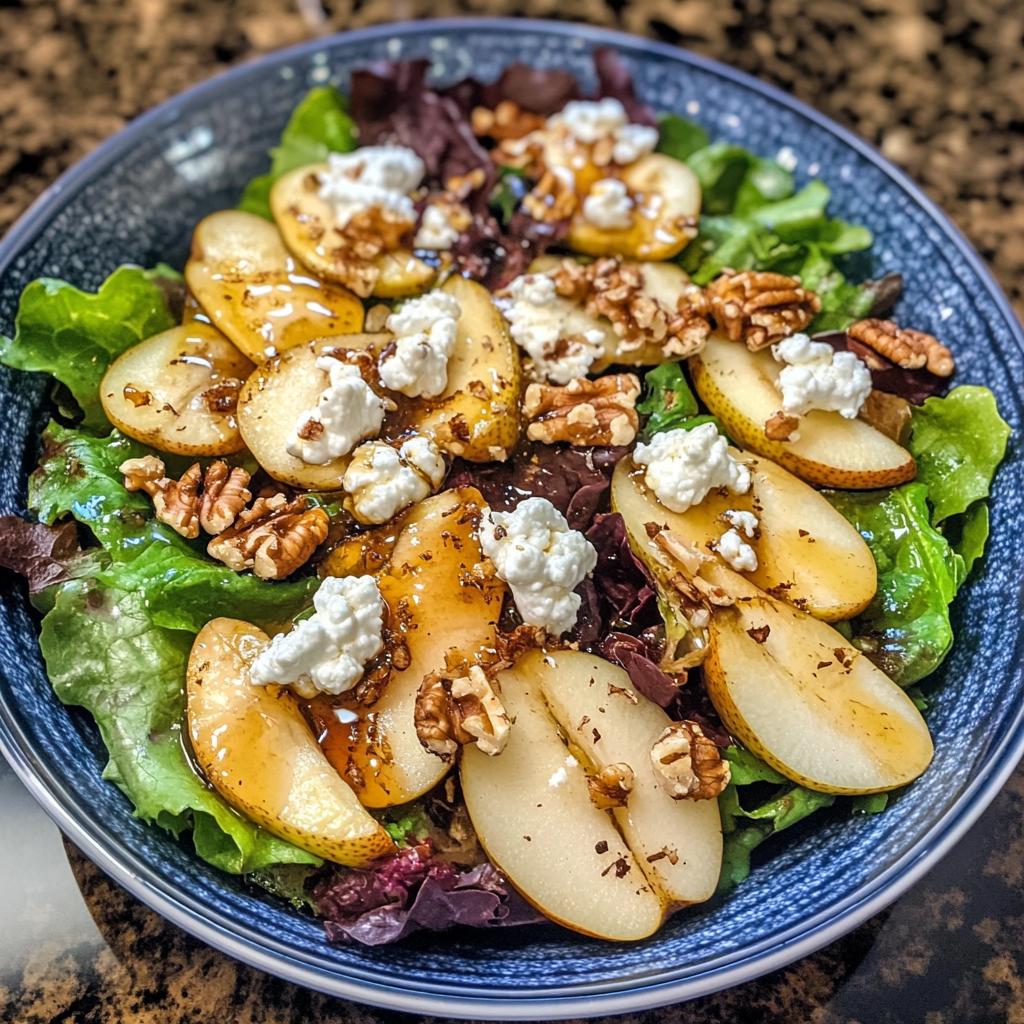 Pear, Walnut & Goat Cheese Salad