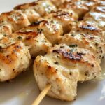 Ranch Garlic Parmesan Chicken Skewers