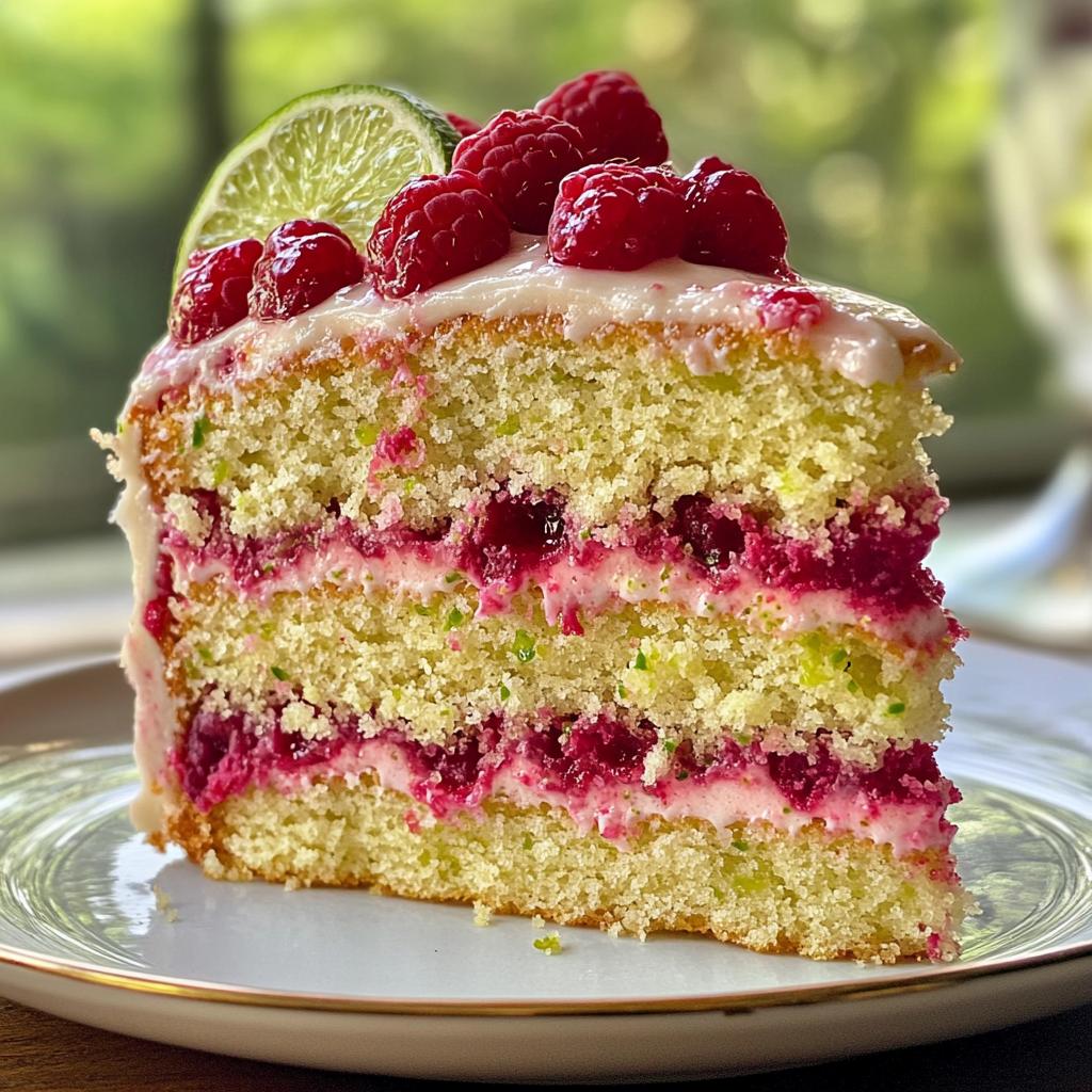 Raspberry Key Lime Cake