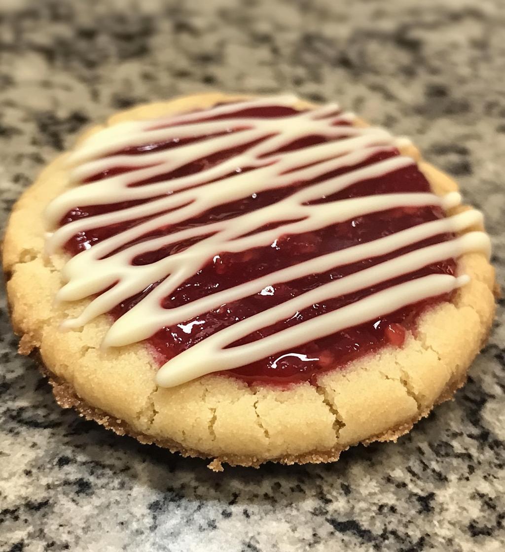 Raspberry Shortbread Cookies 🍇 | White Chocolate Drizzle Perfection