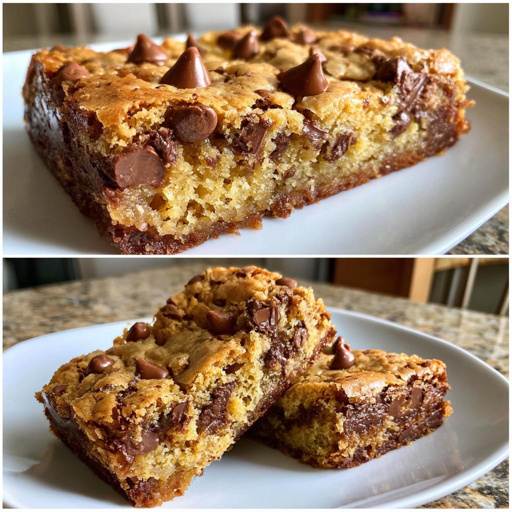 Reece’s Pieces Chocolate Chip Cookie Bars