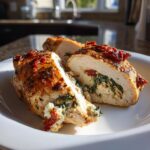 Rolled Up Chicken with Feta, Spinach, and Sun-Dried Tomatoes