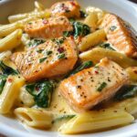 Salmon Spinach Pasta Dish