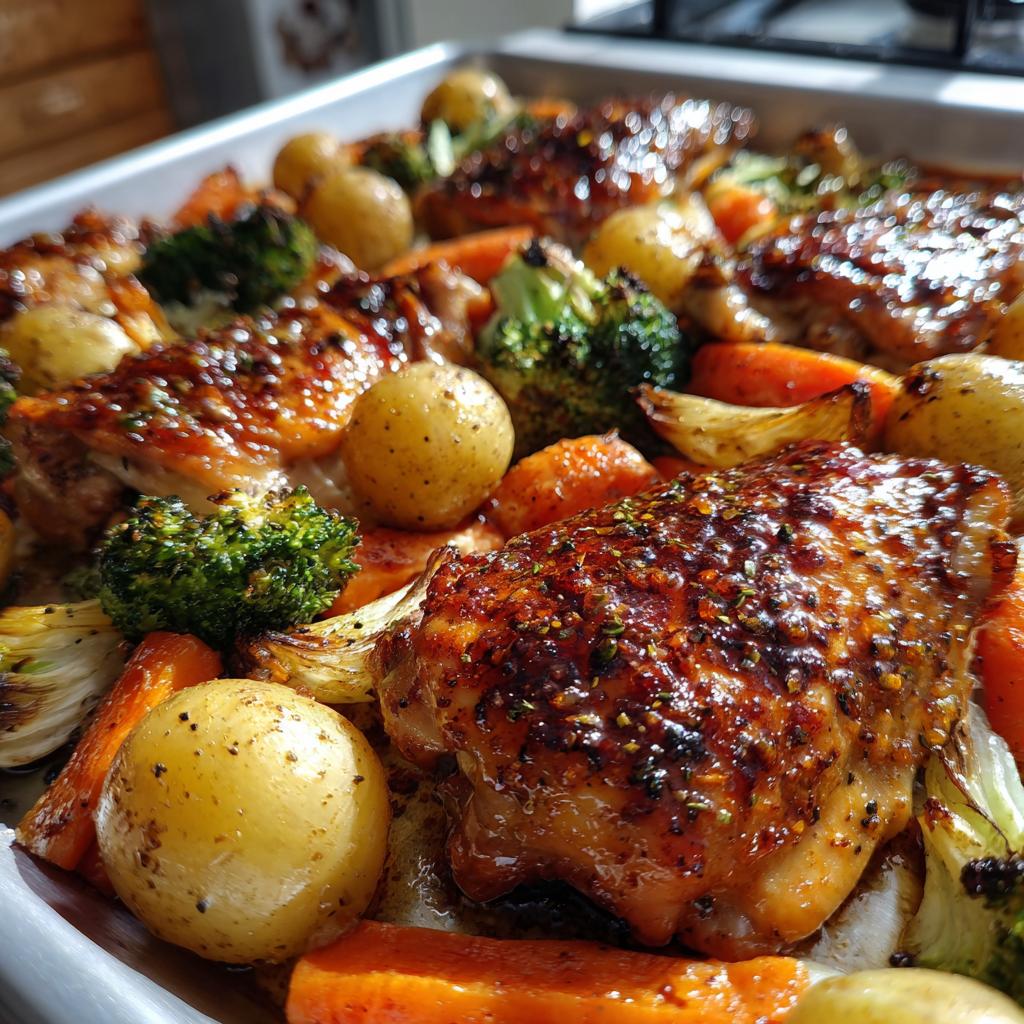 Sheet Pan Garlic Butter Chicken and Veggies - detail 1