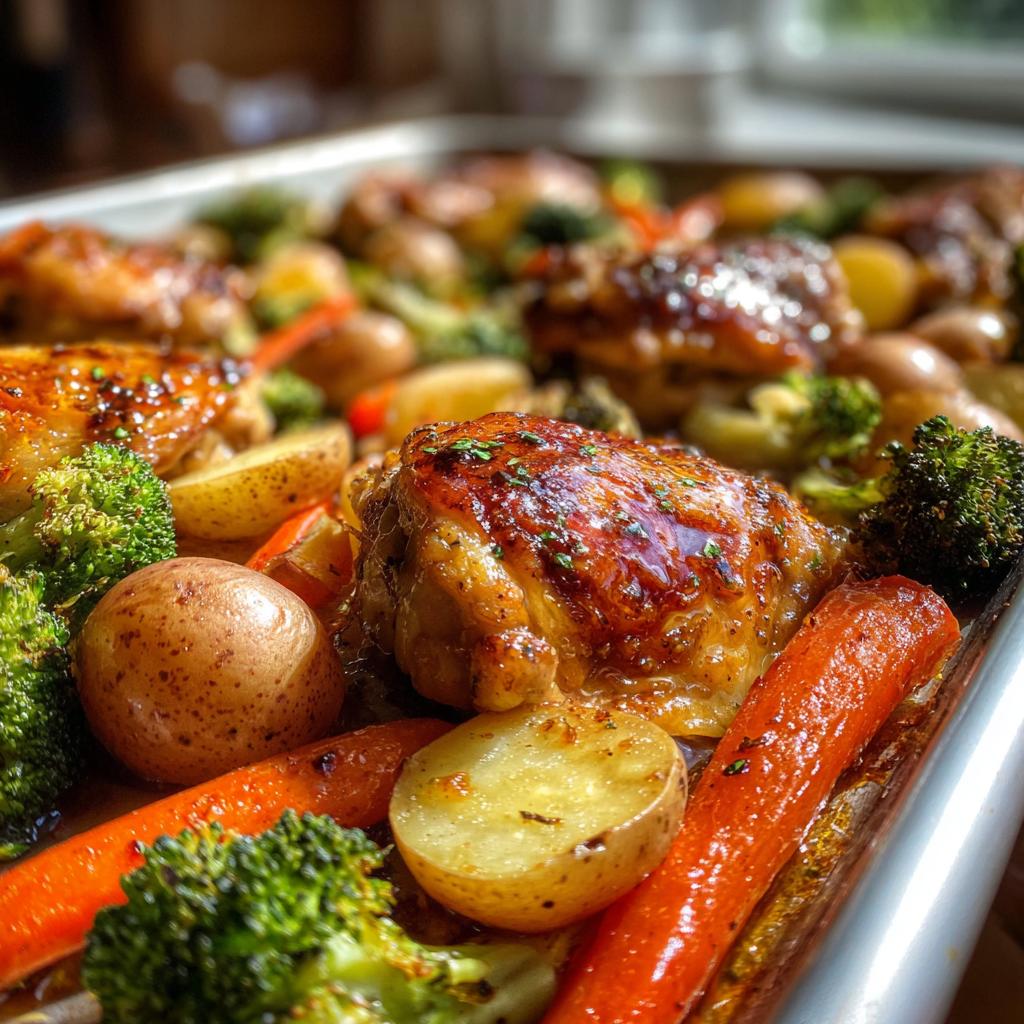 Sheet Pan Garlic Butter Chicken and Veggies