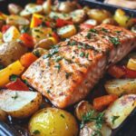 Sheetpan Salmon and Potatoes With Veggies